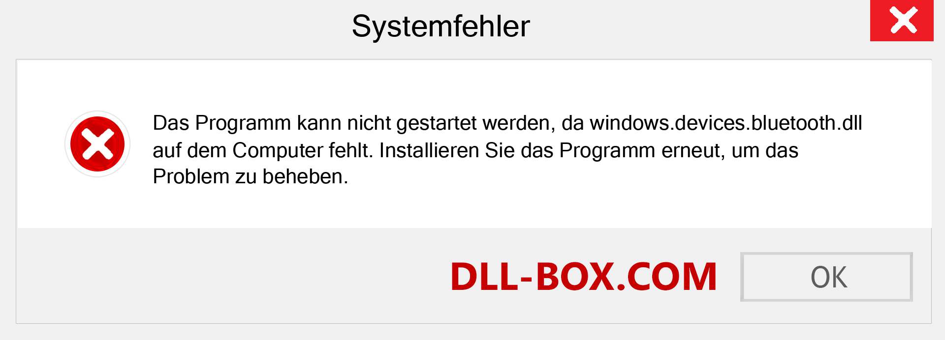 windows.devices.bluetooth.dll-Datei fehlt?. Download für Windows 7, 8, 10 - Fix windows.devices.bluetooth dll Missing Error unter Windows, Fotos, Bildern