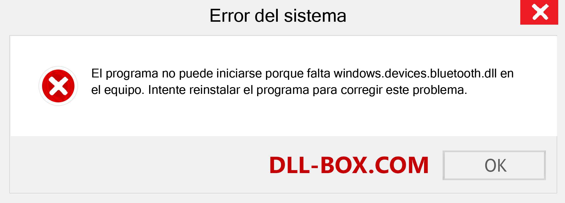 ¿Falta el archivo windows.devices.bluetooth.dll ?. Descargar para Windows 7, 8, 10 - Corregir windows.devices.bluetooth dll Missing Error en Windows, fotos, imágenes